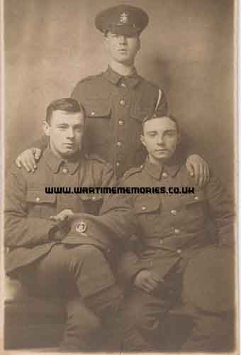 William and 2 other unknown soldiers from 1st Battalion, Dorsetshire Regiment